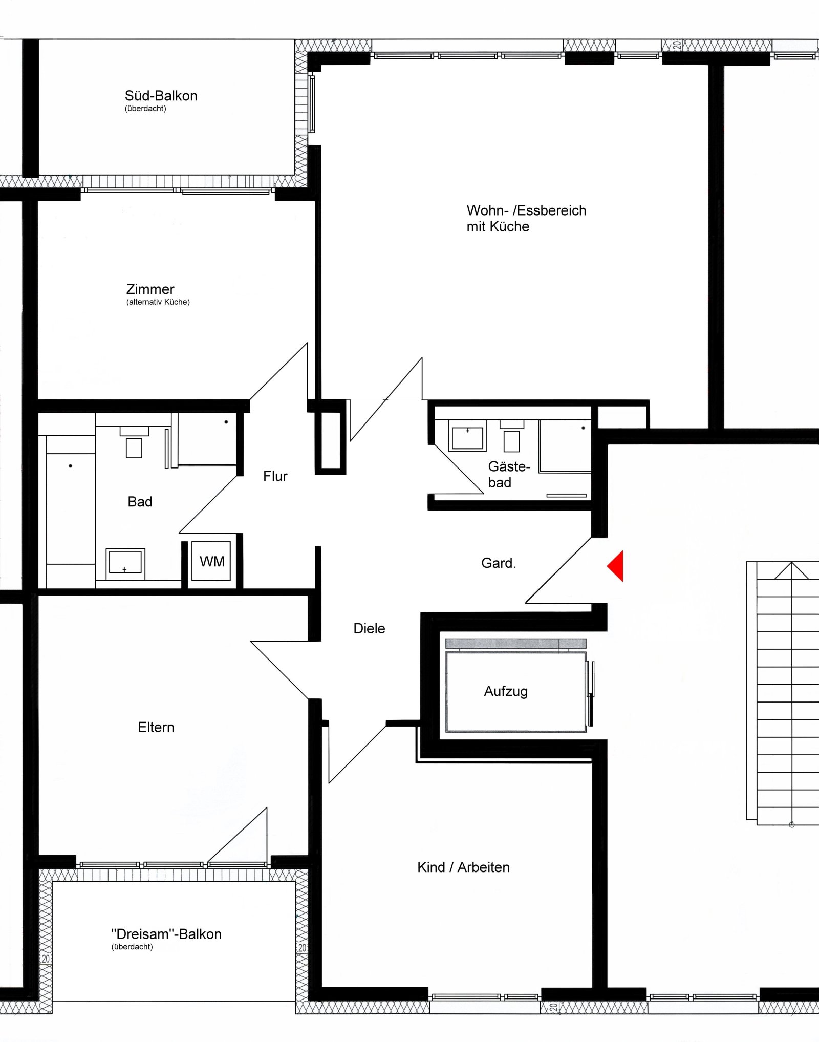 Grundriss Wohnung 205